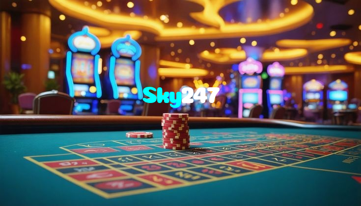 Sky247 casino presented on mobile device in Pakistan with slots and live games